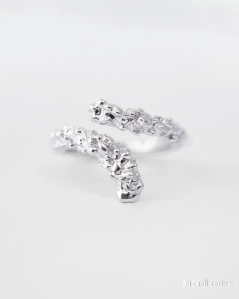 Crystalline Coil Ring | Silver