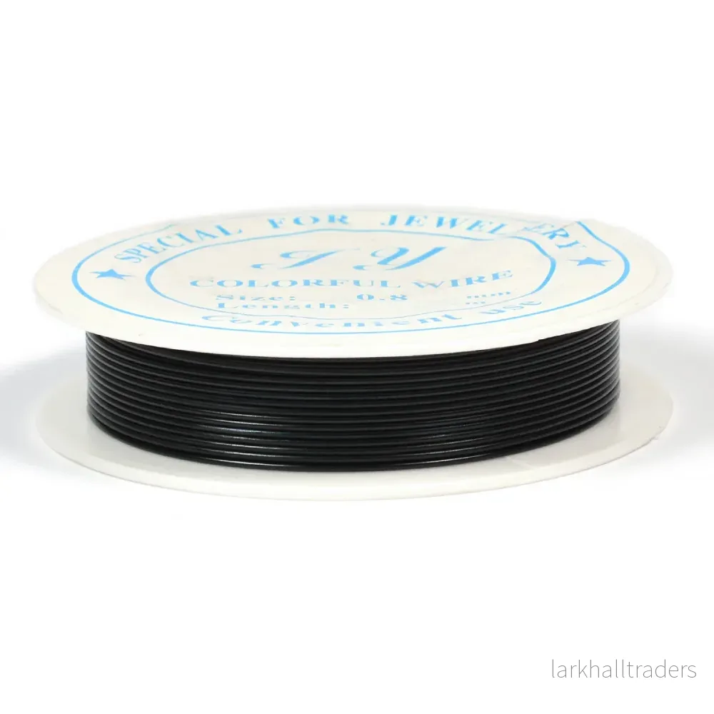 Aluminiumtråd, svart, 0,8mm, 5m