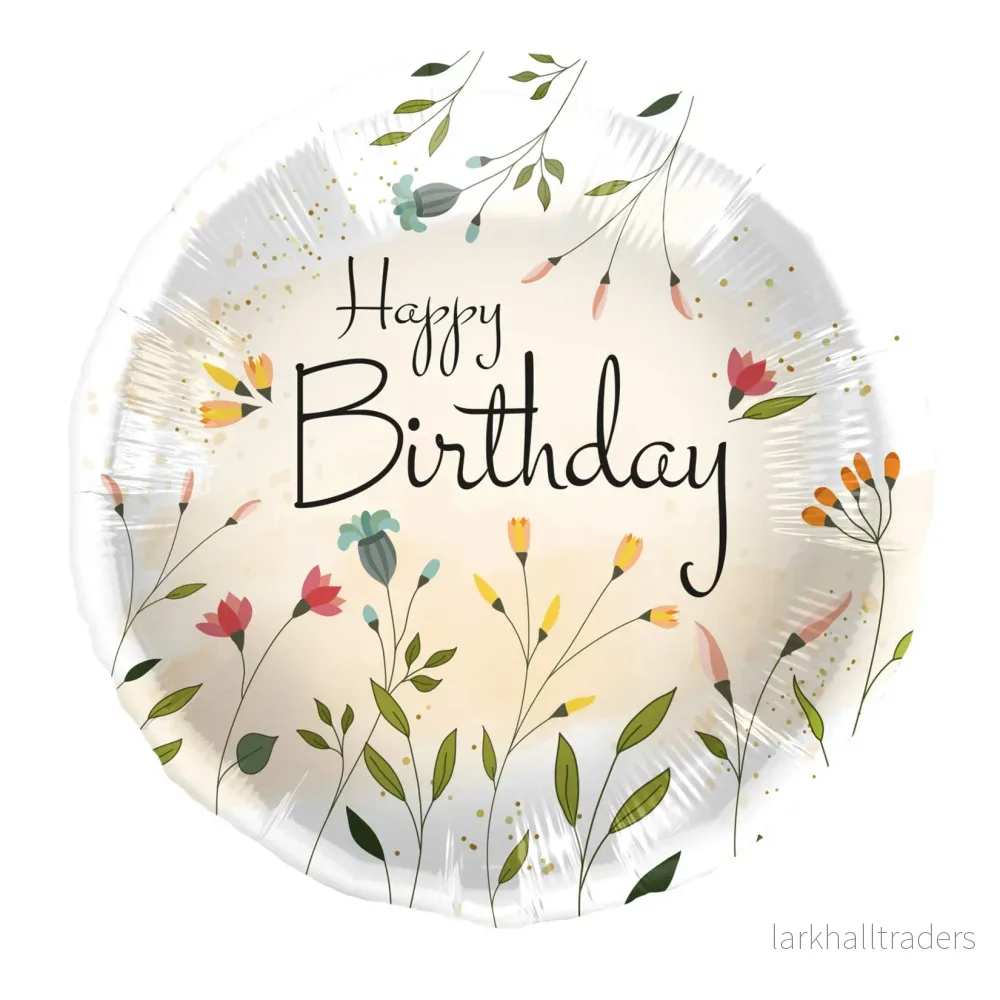 Folieballong, birthday flower field 45 cm Folieballong, birthday flower field 45 cm