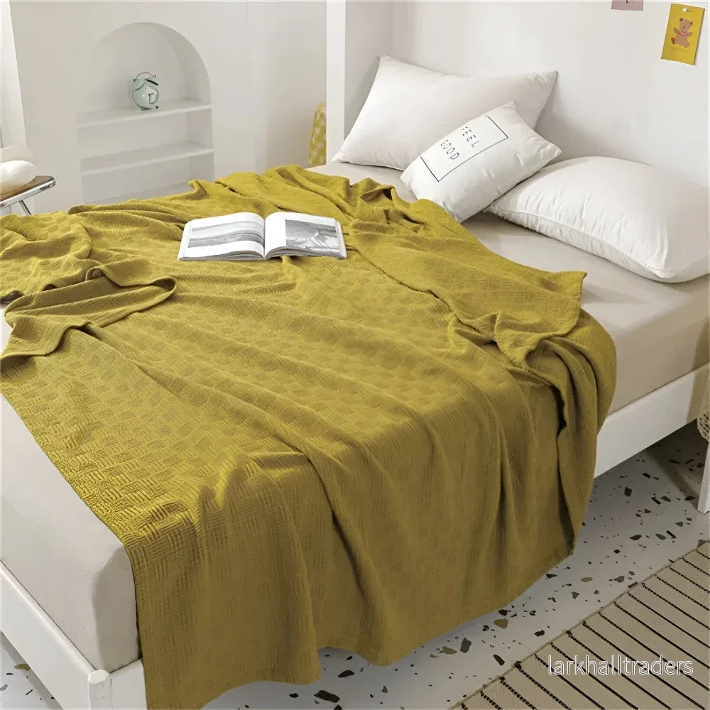 PureBreathe Cozy – Andningsbar Bomullsfleecefilt i Stilren Stickad Design - Bild 2