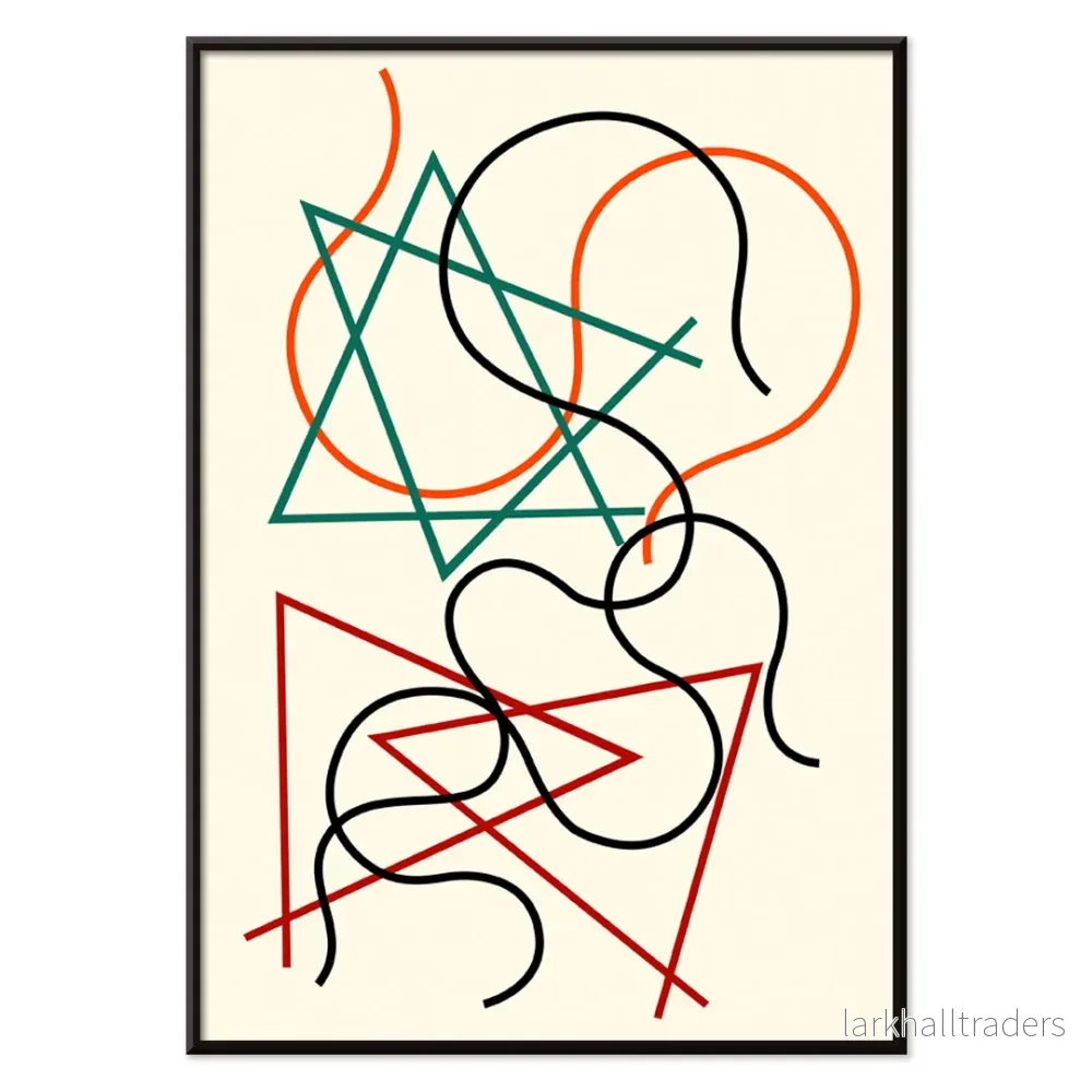 Geometriska och vågiga linjer Poster - Bild 2