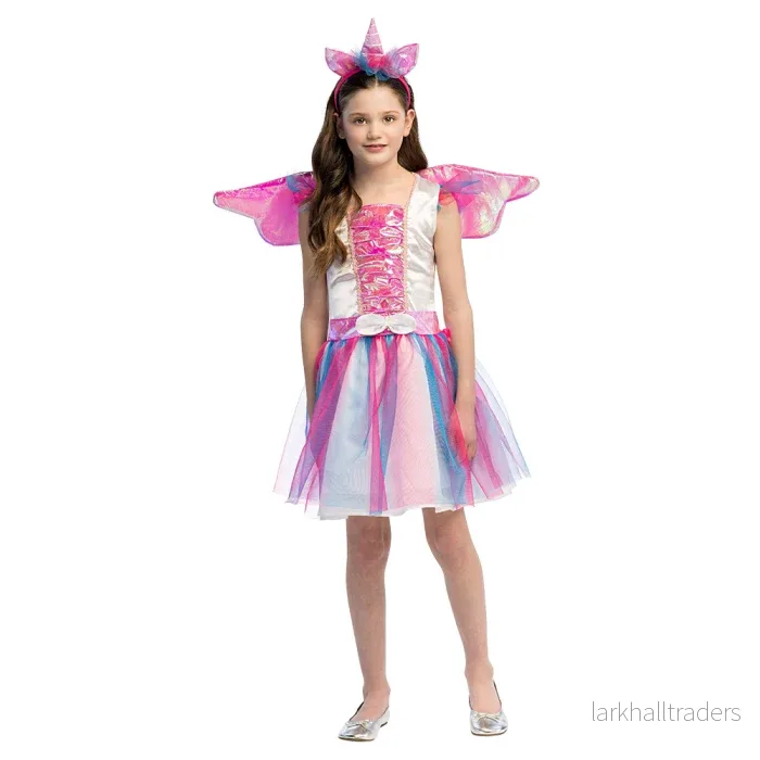 Barndräkt, unicorn girl 7-9 år