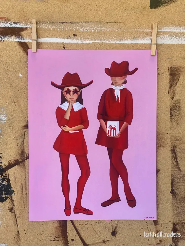 Ladies in red (and cow) - Poster - Bild 3