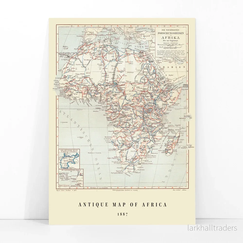Antik karta över Afrika Poster - Bild 3
