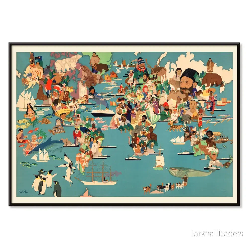 Befolkningskarta Poster - Bild 2