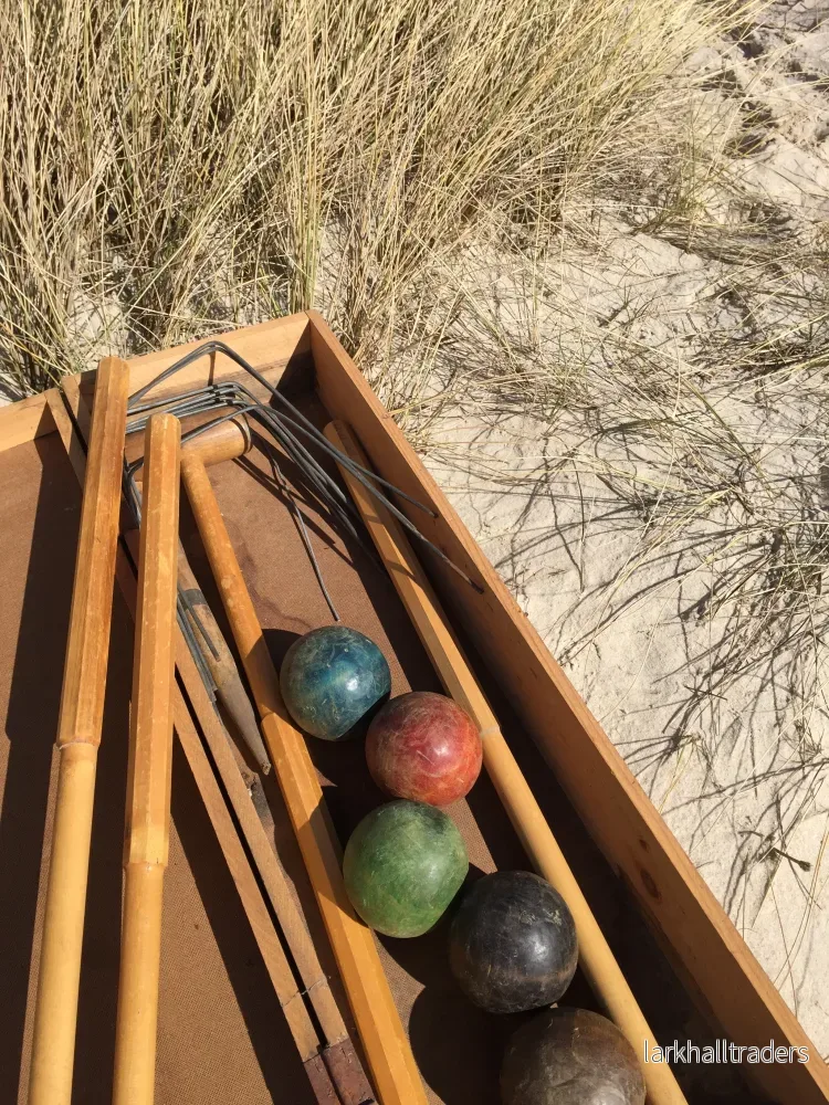 Krocketspel i trälåda - Bild 3