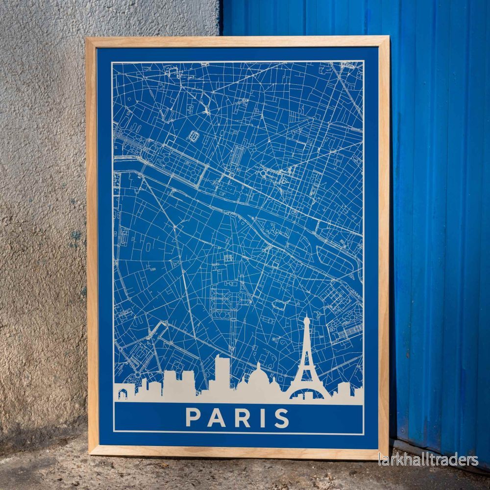 Minimalistisk Pariskarta Poster