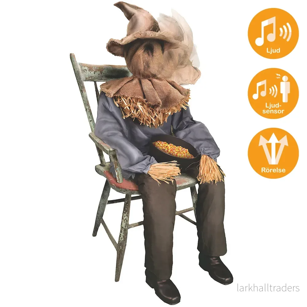 Animerade props, sittande fågelskrämma Animerade props, sittande fågelskrämma