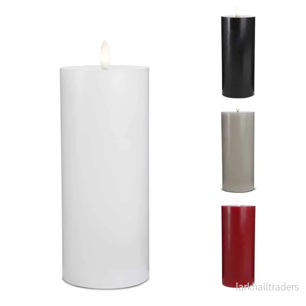 LED-ljus -1 st. – ø7,5 x 20 cm – m/3D låga – (flera färger) LED-ljus -1 st. – ø7,5 x 20 cm – m/3D låga – (flera färger)