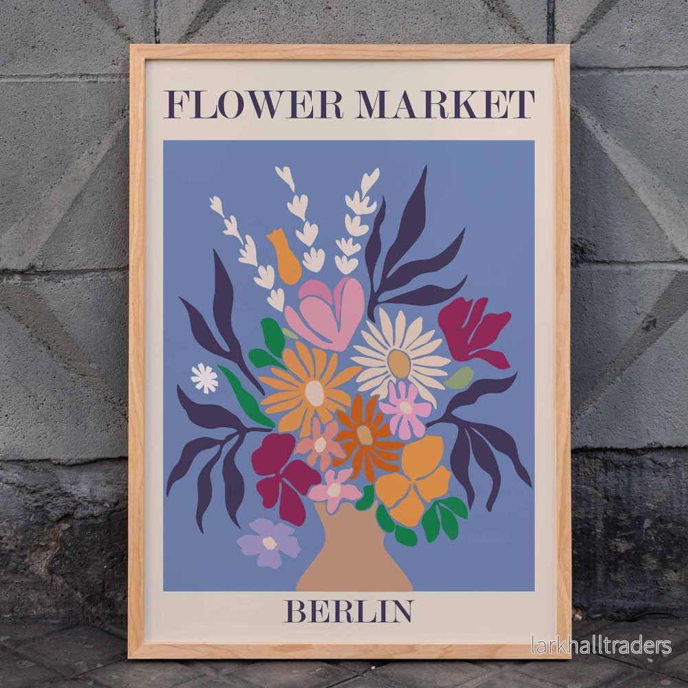 Blommarknad Berlin Poster