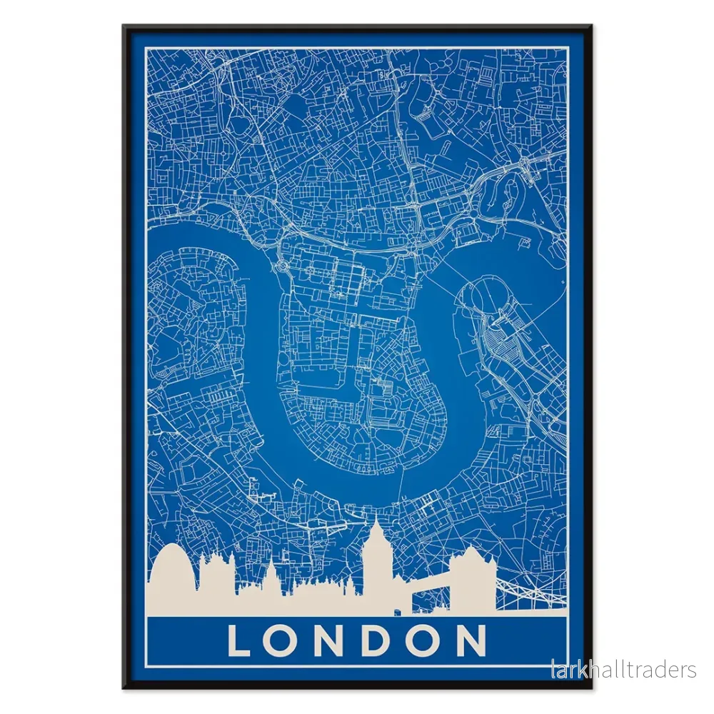Minimalistisk Londonkarta Poster - Bild 2