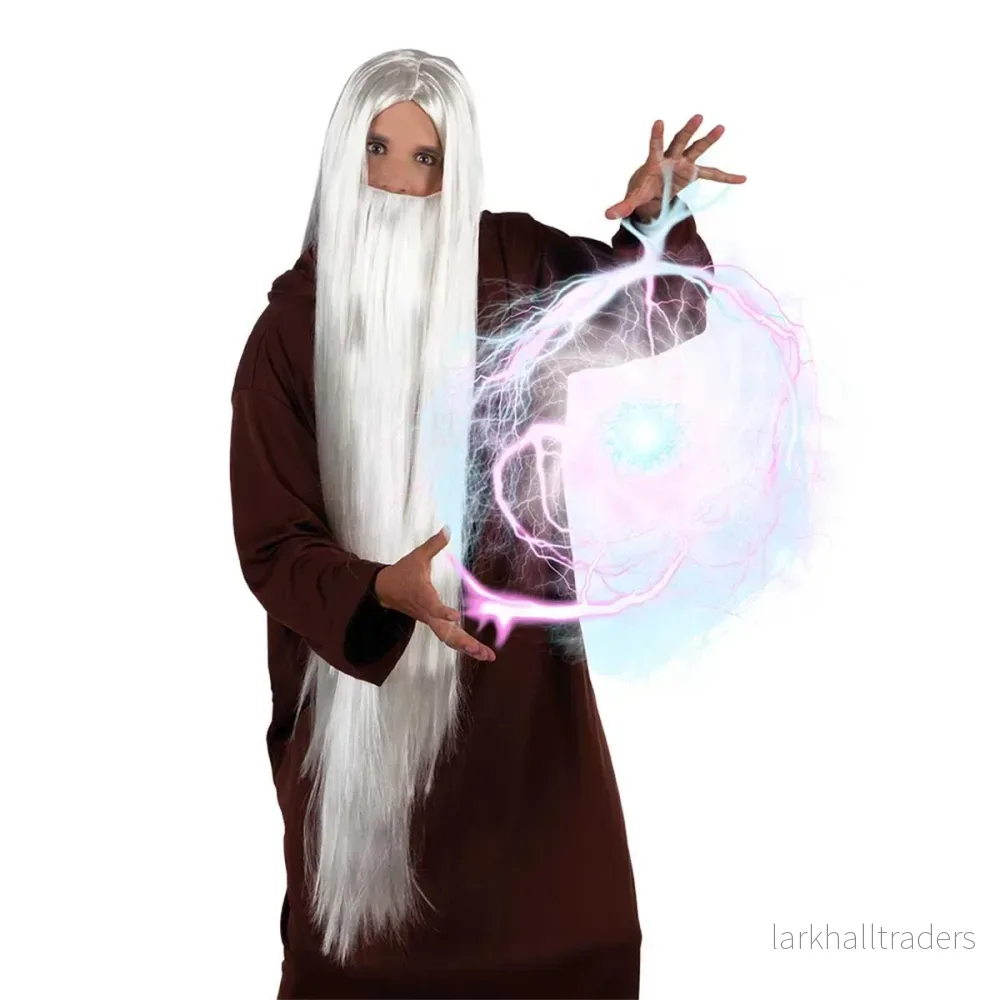 Peruk, trollkarl med skägg Peruk, trollkarl med skägg