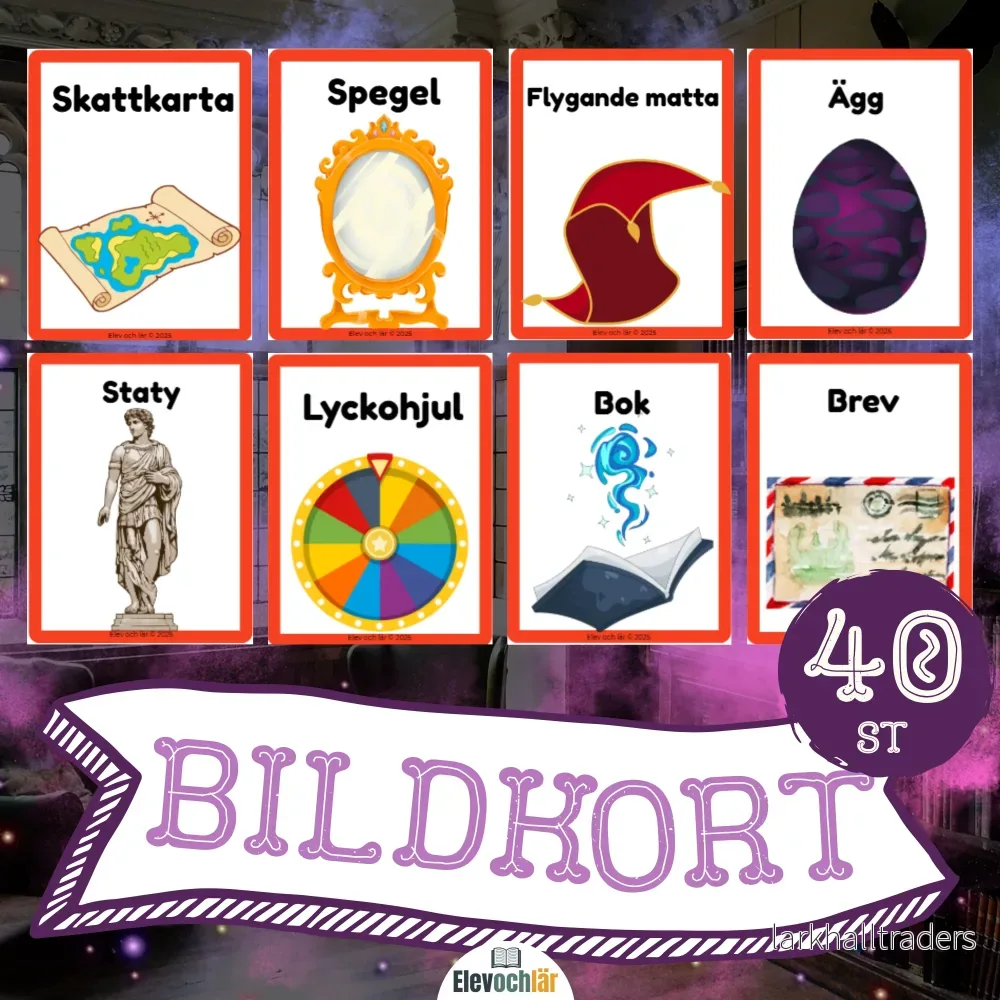 Bildkort Föremål – 40 kort för kreativt skrivande