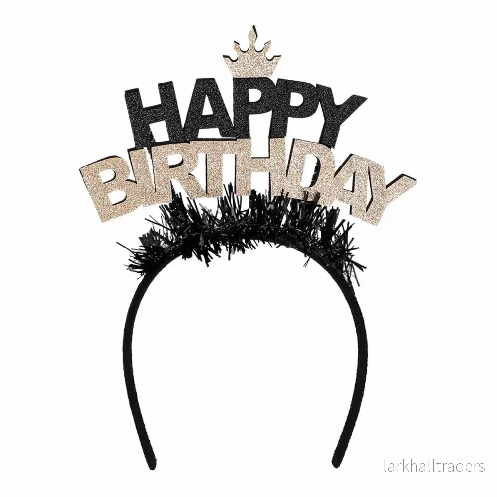Tiara, happy birthday guld/svart Tiara, happy birthday guld/svart