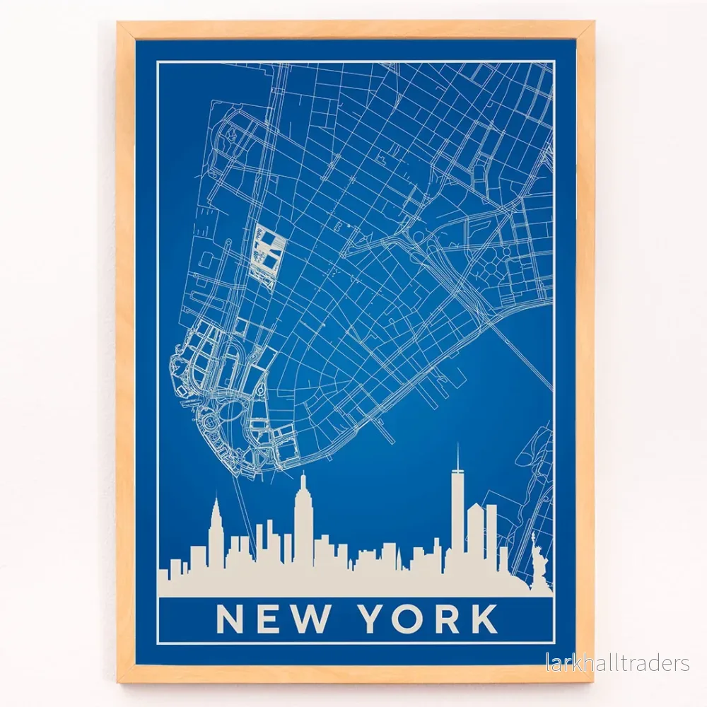 New York minimalistisk karta Poster - Bild 3