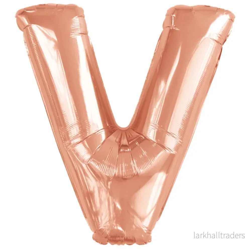 Folieballong, bokstav rosé V 86 cm