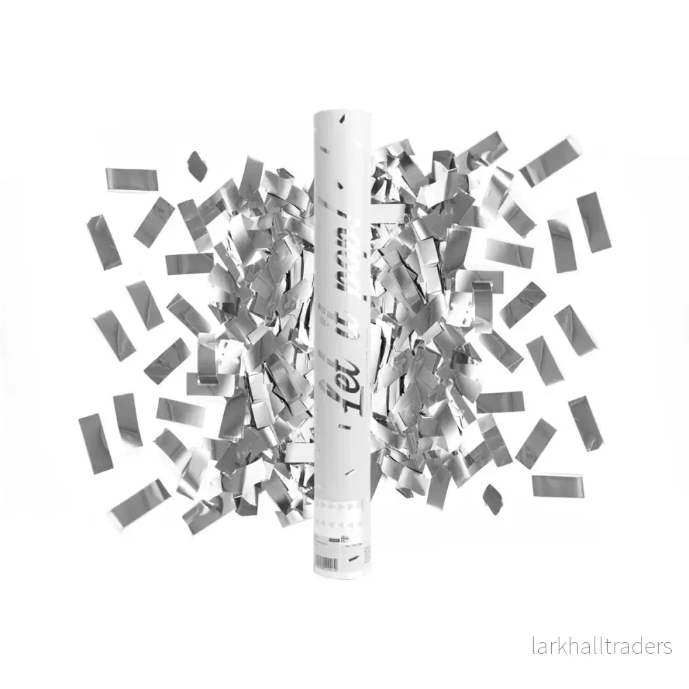 Konfettibomb, silver 40 cm (folie) - Bild 2
