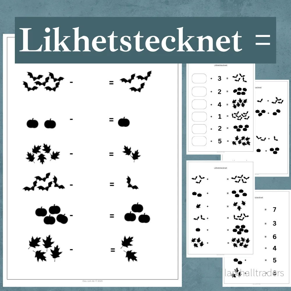 Häfte Likhetstecknet 5 arbetsblad med hösttema. Addition och subtraktion. Häfte Likhetstecknet 5 arbetsblad med hösttema. Addition och subtraktion.