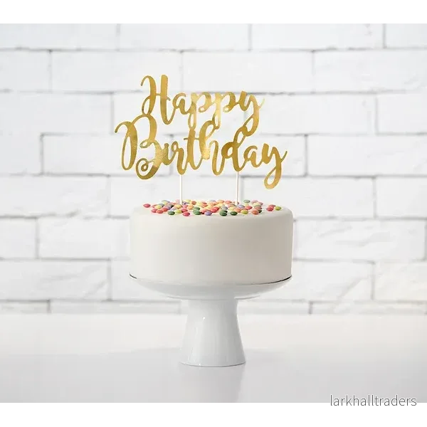 Cake toppers, happy birthday guld 22,5 cm - Bild 2