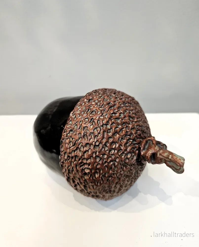Handgjord Keramik Acorn Nr 3 - brun Skulptur - Bild 2