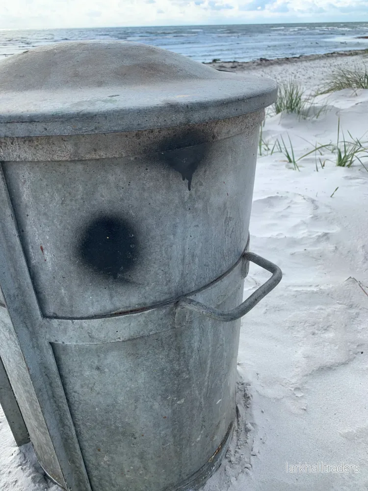 Stor och rå zinkhink med lock - Bild 2