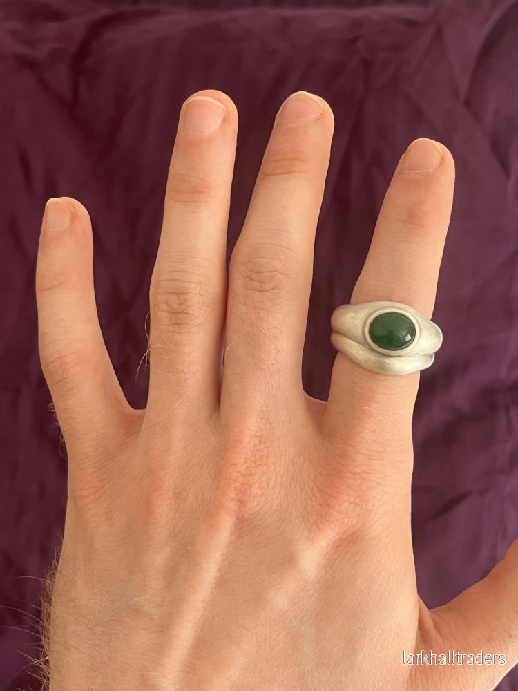 1 av 1 Jade och Silver Ring EU57 - Bild 3