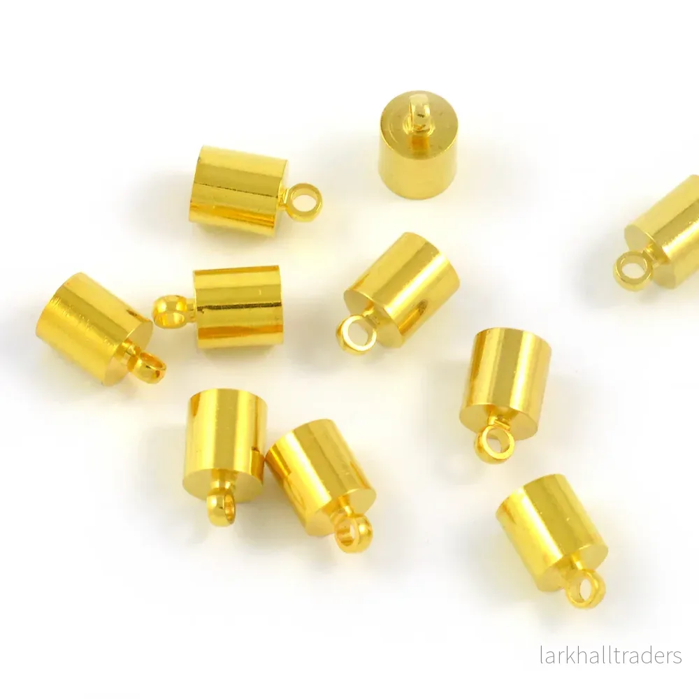 Bandavslut, guld, 5,5mm, 8st