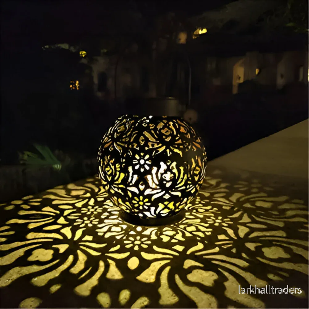 SunRust Lantern – Solcellsdriven Hänglykta i Rustik Design - Bild 3