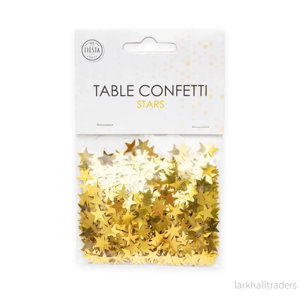 Bordskonfetti, stjärnor guld 14 g Bordskonfetti, stjärnor guld 14 g