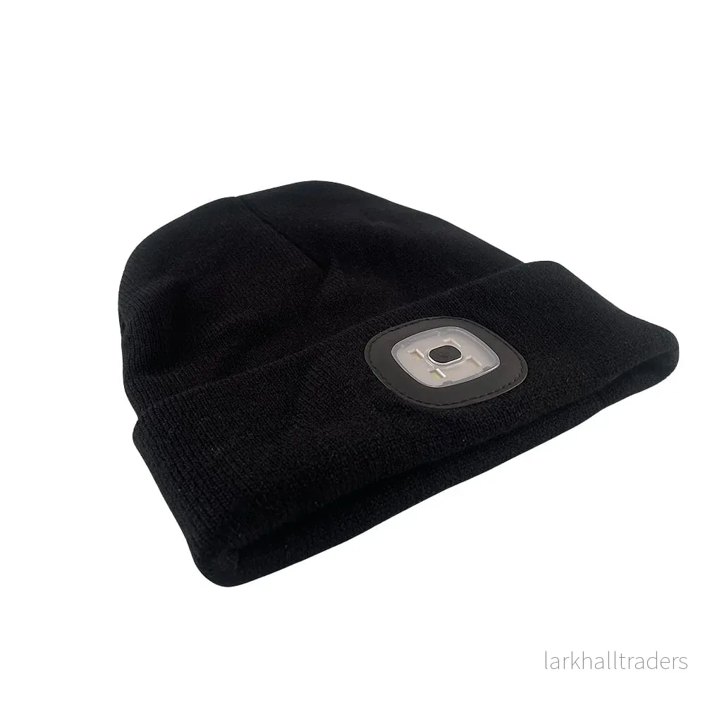Stickad Mössa med LED-ljus - Uppladdningsbar - one-size - - Bild 3
