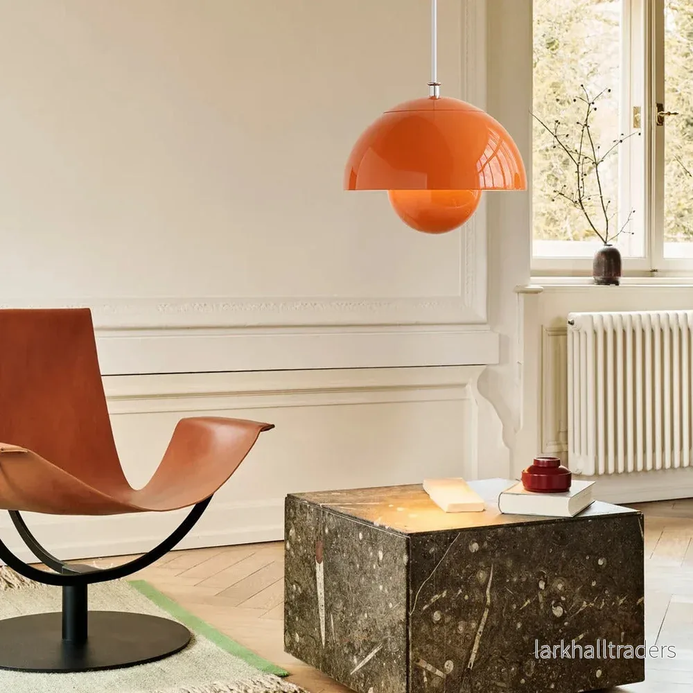 Floréal – Nordisk Metallpendellampa i Blomformad Retrodesign - Bild 3