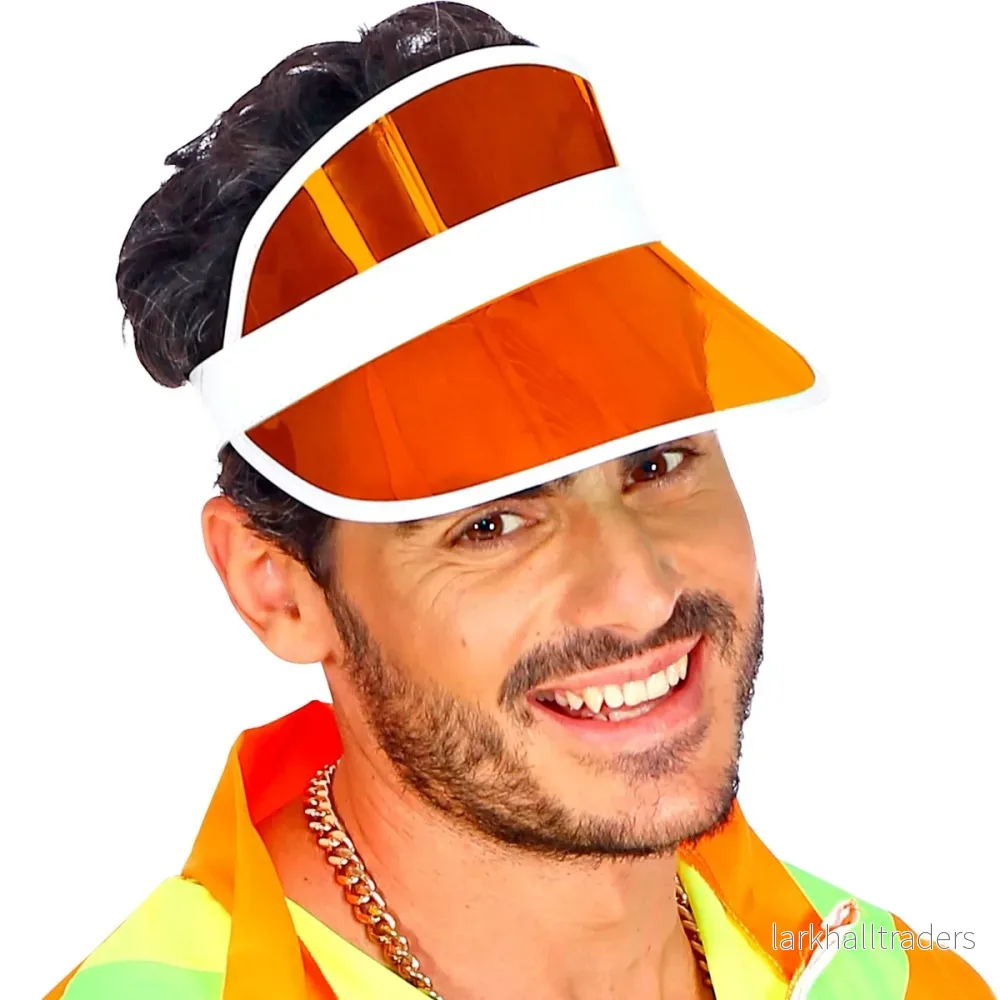 Solkeps, 80-tal orange Solkeps, 80-tal orange