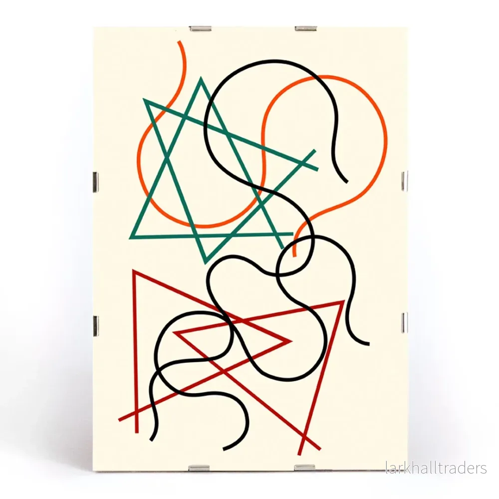 Geometriska och vågiga linjer Poster - Bild 3