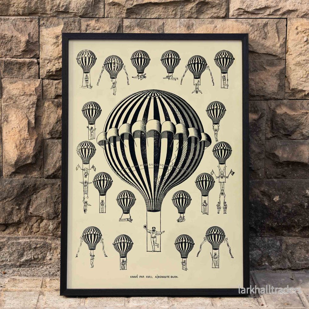 Studie av varmluftsballong Poster