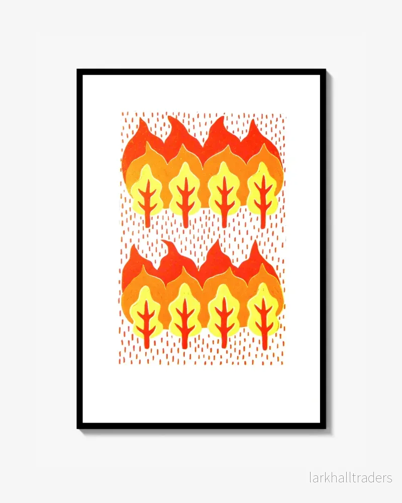 Fire forest Poster Fire forest Poster