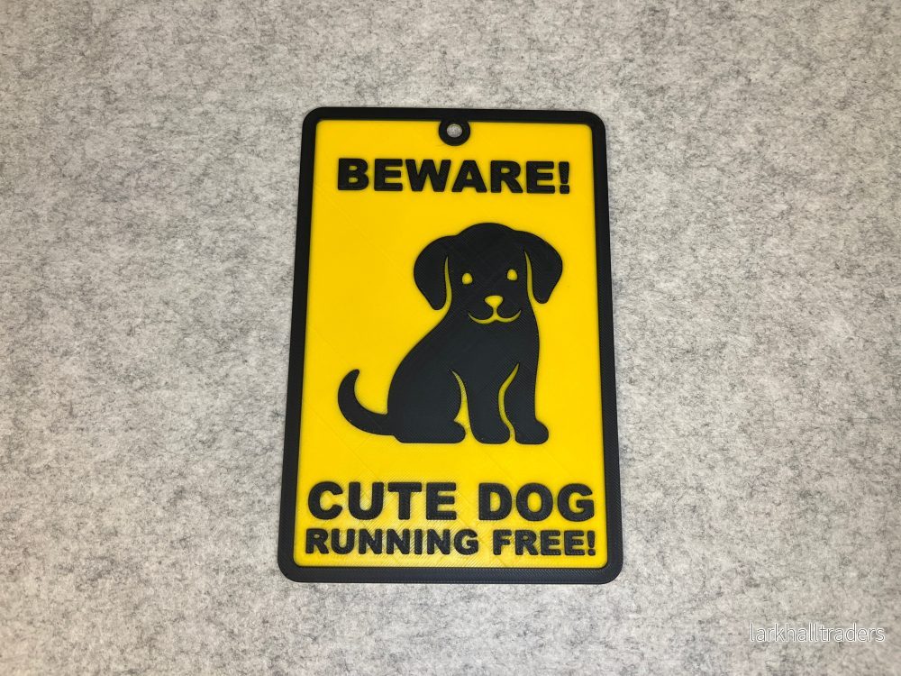 Väggdekor hund - Beware Cute Dog - Bild 3