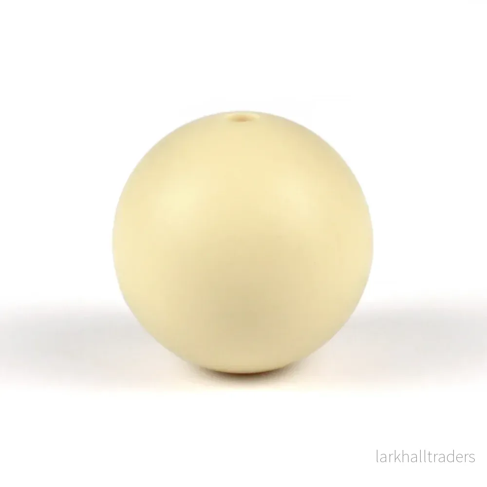 Silikonpärlor, beige, 19mm