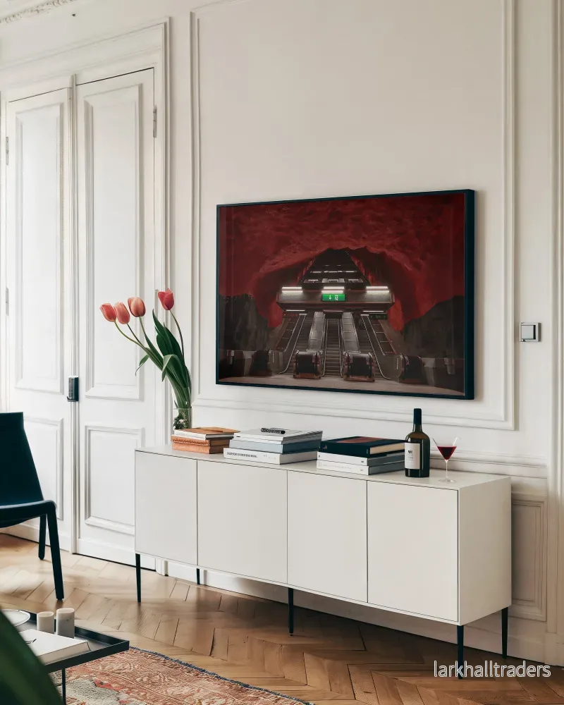 SOLNA CENTRUM - Original Fotografi, Handmålad Ram (100 × 150 cm) - Bild 3