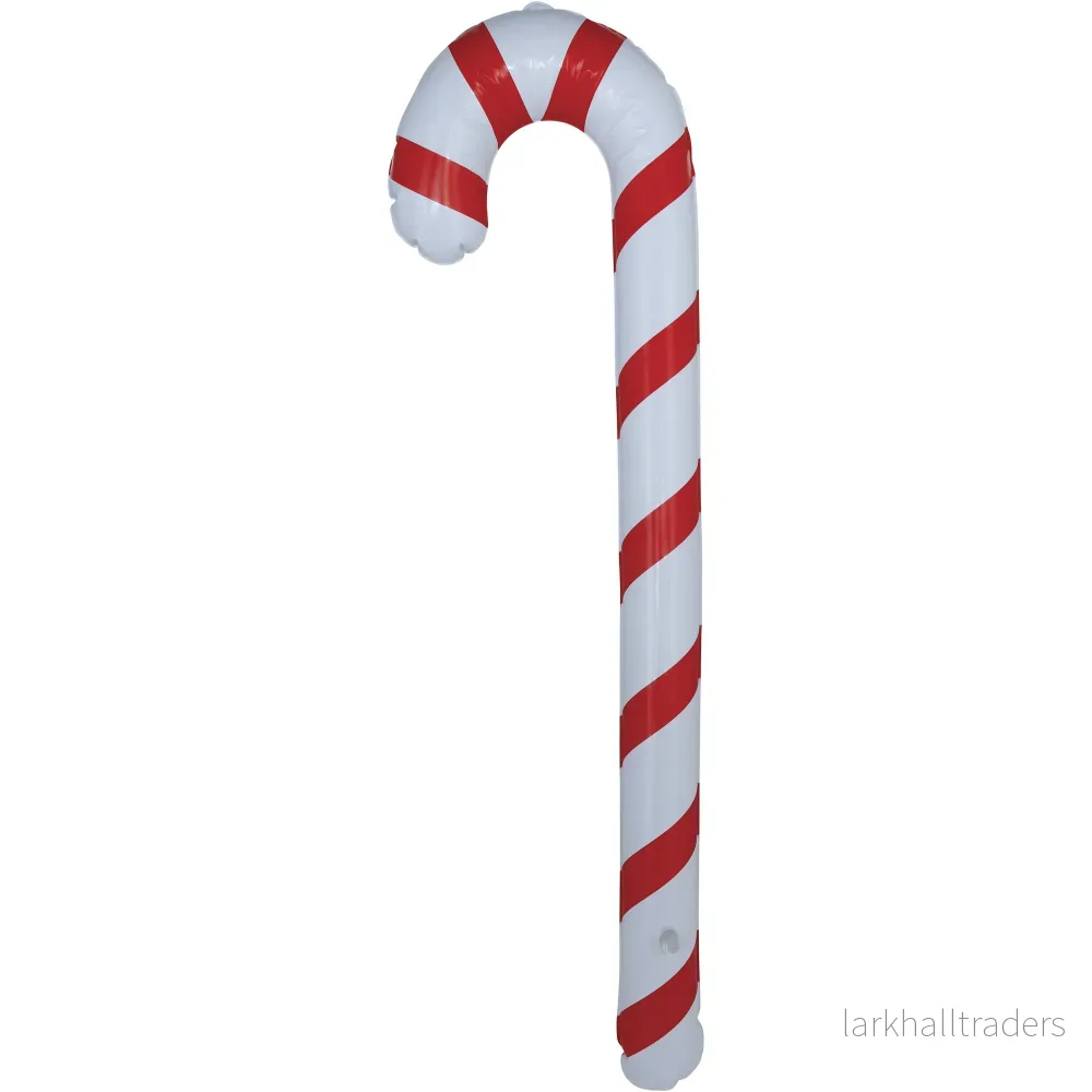Uppblåsbar käpp, polkagris 90 cm
