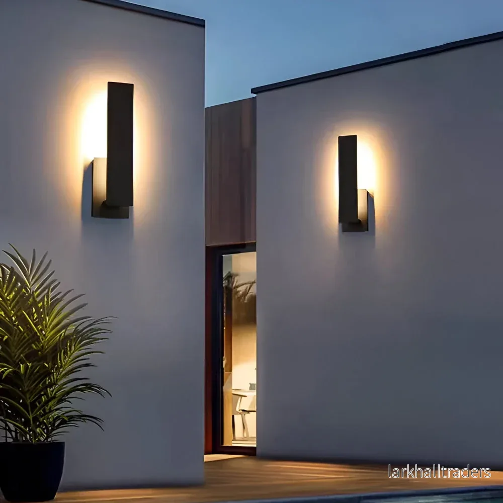 SimpliBlack – Minimalistisk Vattentålig Vägglampa i Aluminium | Modern Utomhusbelysning för Trädgård & Entré