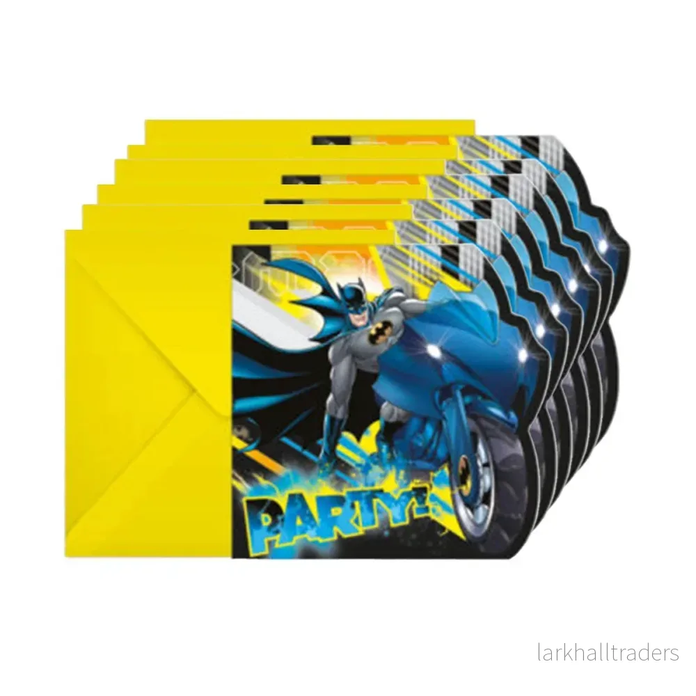 Inbjudningskort, Batman 6 st