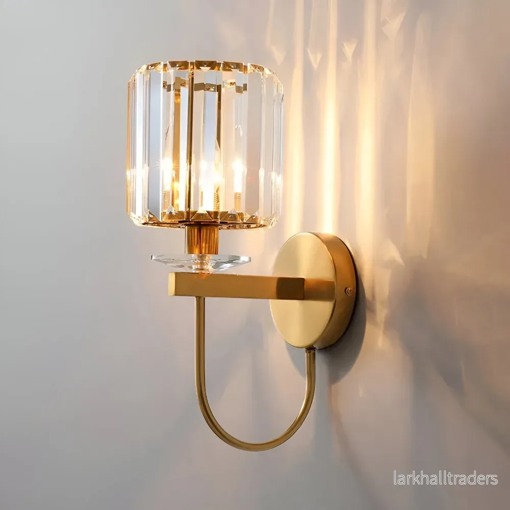 LustraRay – Vintage Kristall Vägglampa i Cylindrisk Design med LED-belysning - Bild 3