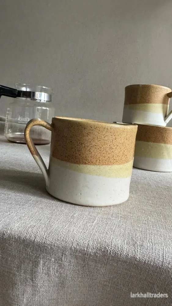 Keramisk Kopp - Brun vit - Bild 2