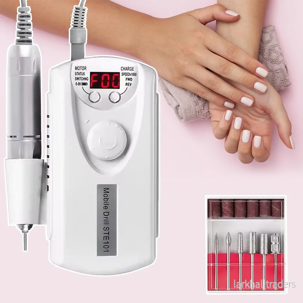 Elektrisk Nagelfil – Manikyrset – 35000 rpm med 6 bits Elektrisk Nagelfil – Manikyrset – 35000 rpm med 6 bits