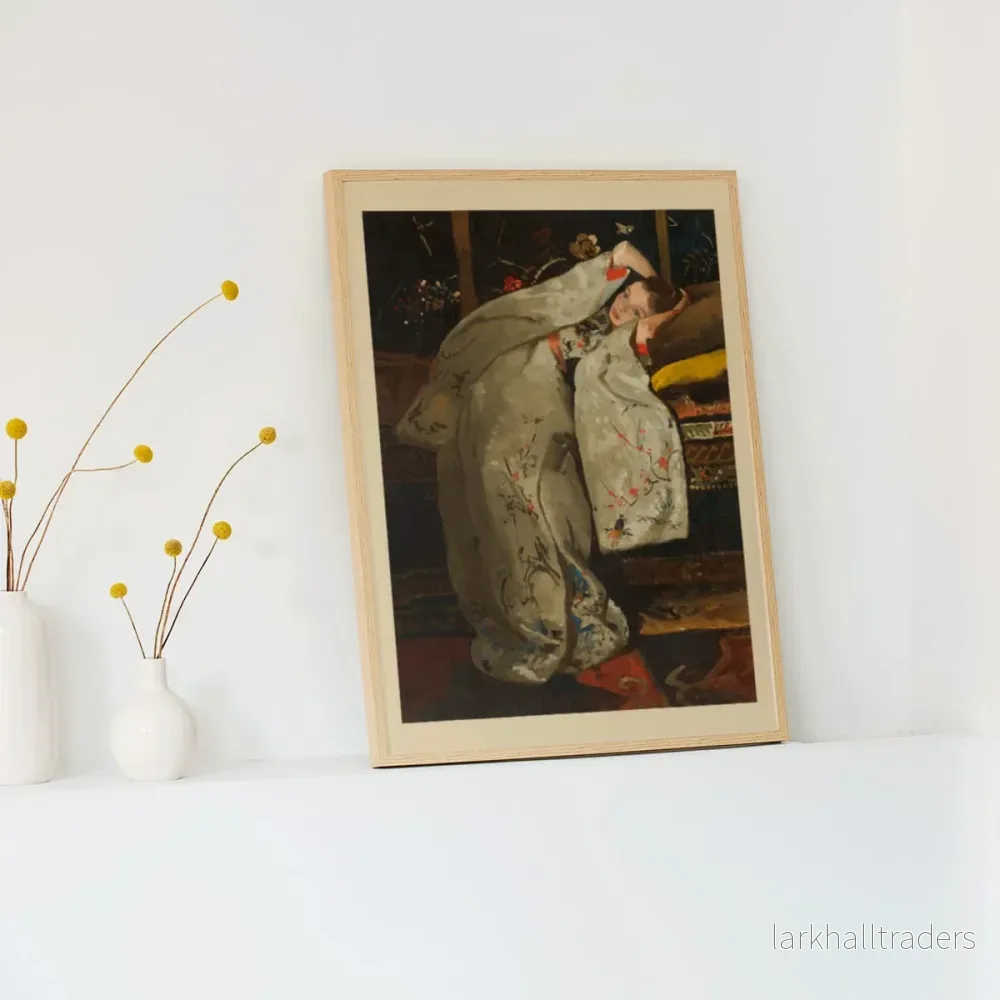 Flicka i vit kimono Poster - Bild 3