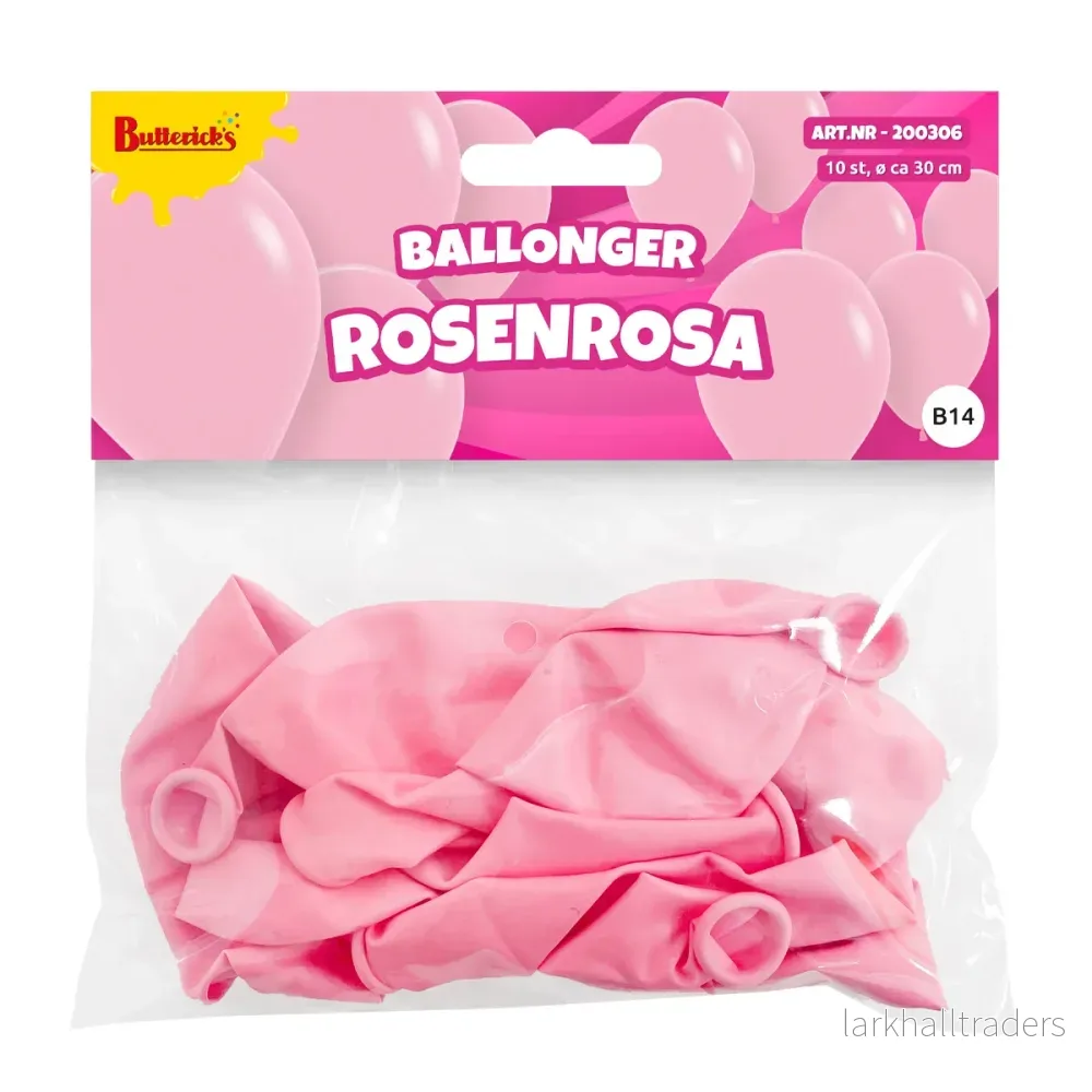Ballonger, rosenrosa 30 cm 10 st - Bild 2