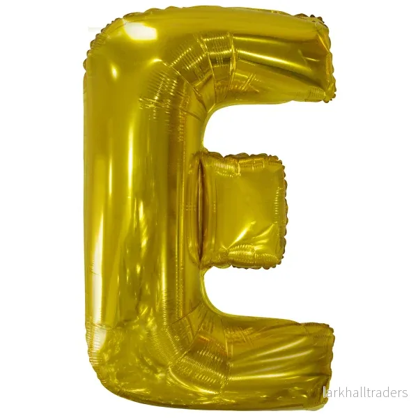 Folieballong, bokstav guld E 86 cm