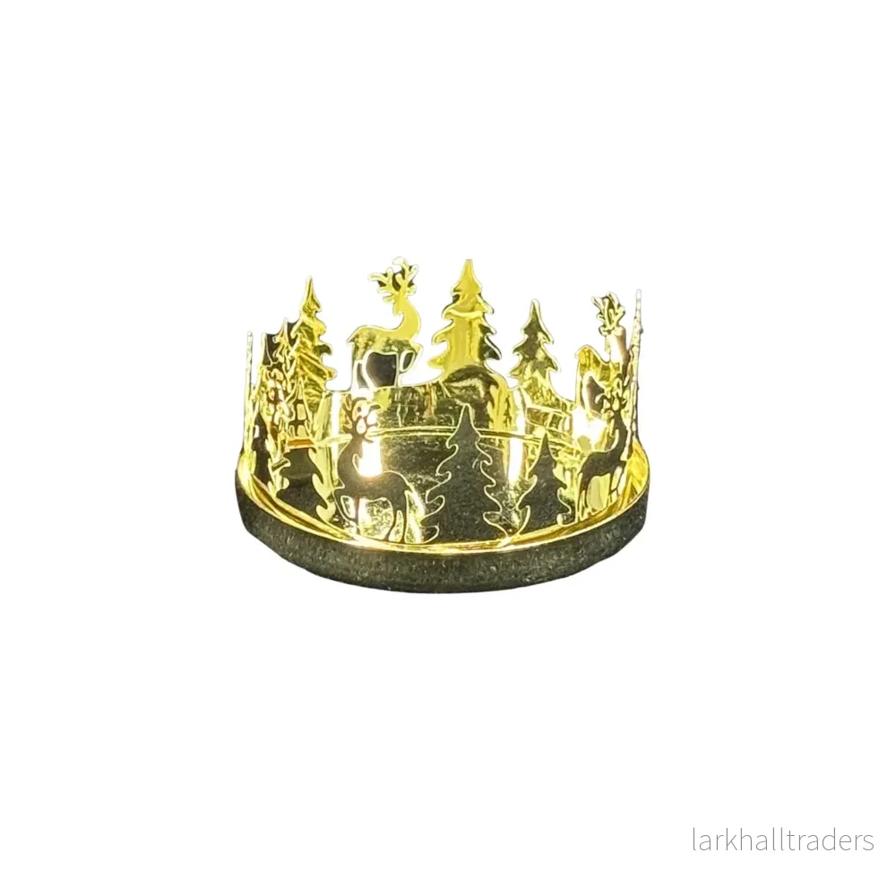 Teljus dekoration utan glas forrest gold Teljus dekoration utan glas forrest gold