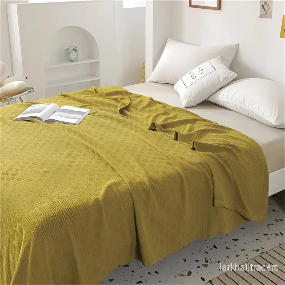 PureBreathe Cozy – Andningsbar Bomullsfleecefilt i Stilren Stickad Design - Bild 3