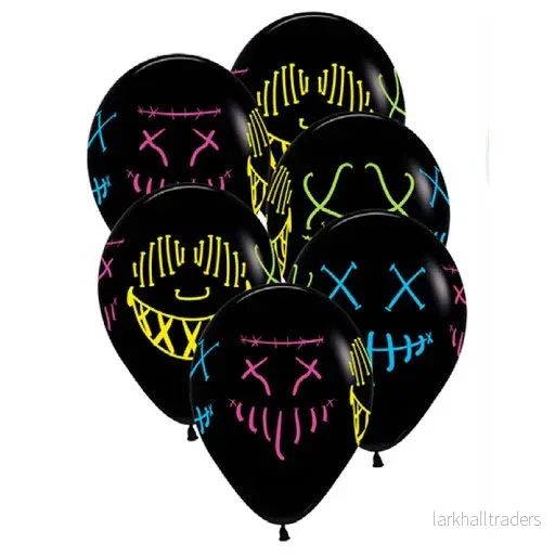 Ballonger, skräck neon 30 cm 6 st Ballonger, skräck neon 30 cm 6 st
